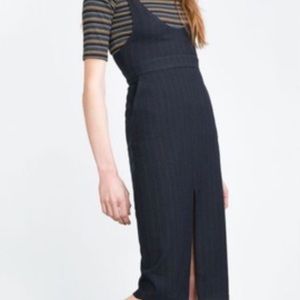 Zara Pinstripe Midi Dress